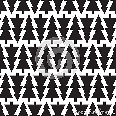Seamless pattern geometric.Black and white background Stock Photo