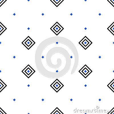Seamless pattern geometric nice blue small ornamental Vector Illustration