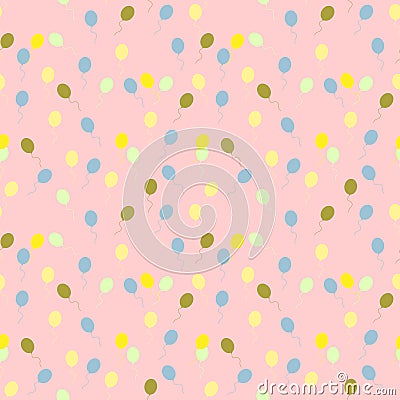 Seamless pattern with geometric shapes and symbols Vector Illustration