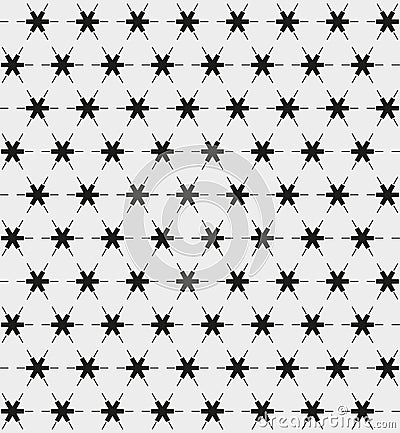 Seamless pattern with geometric shapes and symbols Vector Illustration
