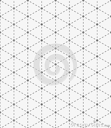 Seamless pattern with geometric shapes and symbols Vector Illustration