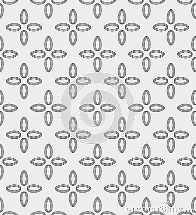 Seamless pattern with geometric shapes and symbols Vector Illustration