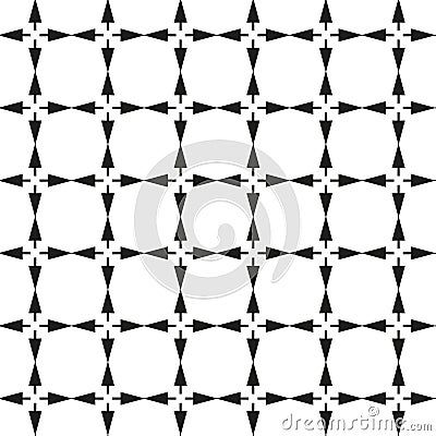 Seamless pattern with geometric shapes and symbols Vector Illustration