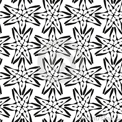 Seamless pattern with geometric shapes and symbols Vector Illustration