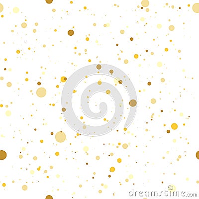 Seamless pattern with gold confetti Vector Illustration