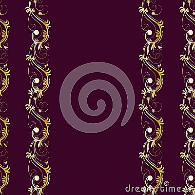 Seamless pattern Gold ornament on a brown background Merry Christmas and Happy New Yea 56 Stock Photo