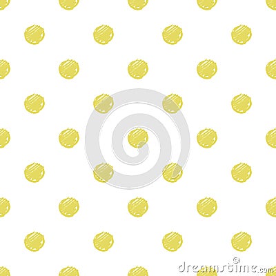 Gold Painted Marker Dots Seamless Pattern Vector Illustration