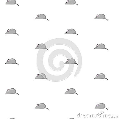 Seamless pattern with gray mice Cartoon Illustration