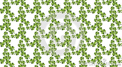 Seamless pattern with green clover. St. Patrick`s day. Stock Photo