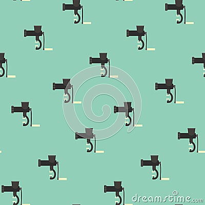 Seamless pattern with handle meat grinder Stock Photo