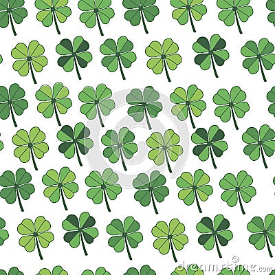 Seamless pattern Happy St. Patrick`s Day Vector Illustration