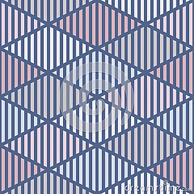 Seamless pattern with hatched diamonds. Scale wallpaper. Rhombuses and lozenges motif. Repeated geometric figures Vector Illustration