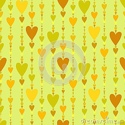 Seamless pattern. Hearts striped background. Vector Illustration