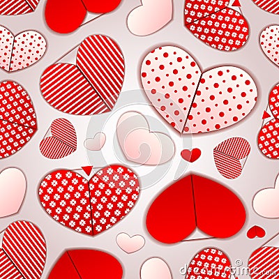 Seamless pattern with hearts. valentines day Vector Illustration