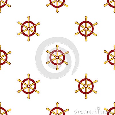 Seamless pattern. The helm of the ship. Endless texture for your design, greeting cards, announcements, posters. - Vector graphics Stock Photo