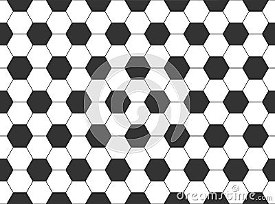 Seamless pattern of the hexagonal net Geometric abstract background of white and black polygons Graphic seamless grid of hexagons Vector Illustration