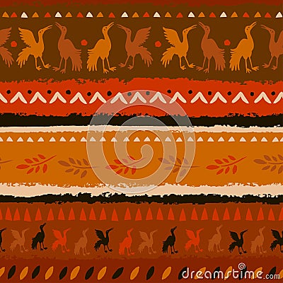 Seamless pattern in Indian style Vector Illustration