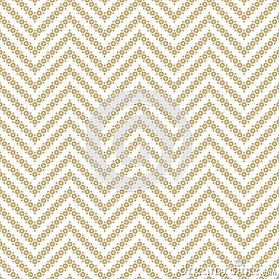 Seamless pattern. Infinitely repeating modern texture consisting of small dots and circles, which form geometric tiles with zigzag Vector Illustration