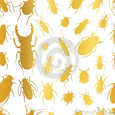 Seamless pattern with insects Vector Illustration