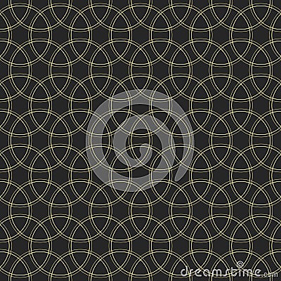 Seamless pattern with intersecting circles. Vector Illustration
