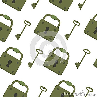 Seamless pattern with key vector. locks and keys background. Vector Illustration