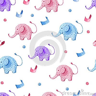 Seamless pattern kids set for children party Stock Photo