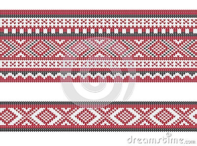 Seamless pattern, knitting imitation. Vector Illustration