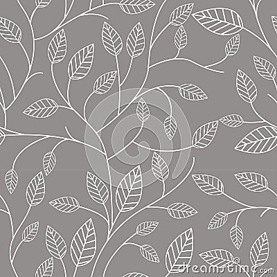 Seamless pattern with leafs Vector Illustration