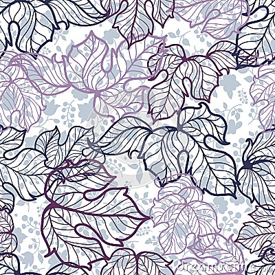 Seamless pattern with leaves Vector Illustration