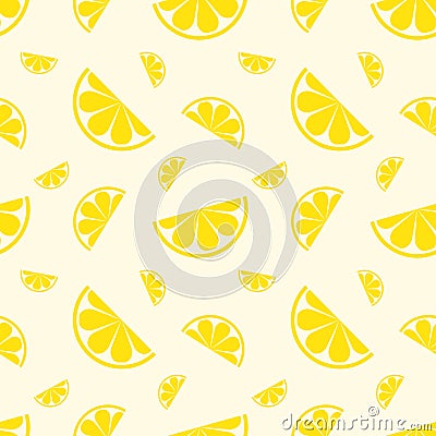 Seamless pattern lemon fruit. Vector illustration. Vector Illustration