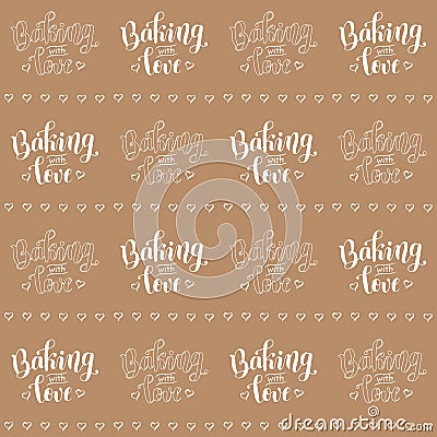 Seamless pattern with lettering in checkerboard order Vector Illustration