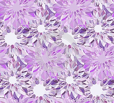 Seamless pattern with lilac floral guilloche Vector Illustration