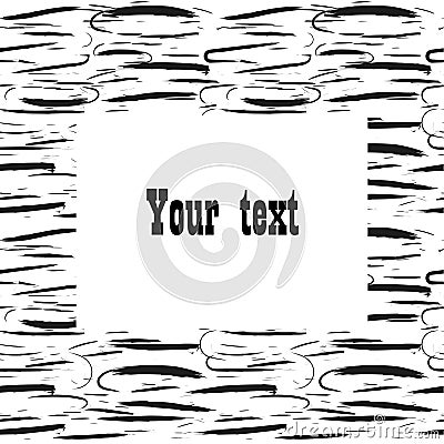 Seamless pattern: lines of black color on a white background. vector. illustration. Vector Illustration