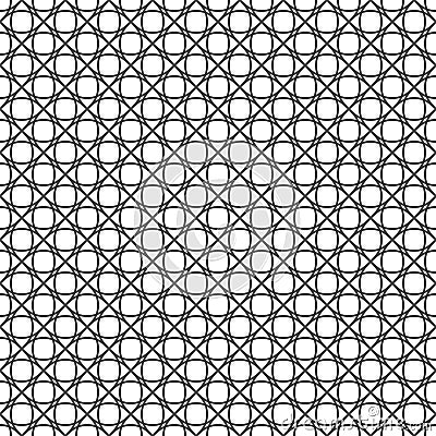 Seamless pattern of lines circles and rhombuses. Geometric strip Vector Illustration