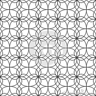 Seamless pattern of lines. Geometric wallpaper. Unusual lattice. Vector Illustration