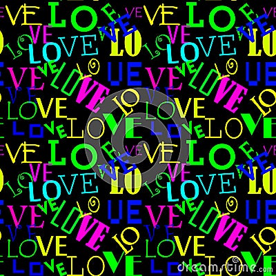 Seamless pattern with love. Abstract Heart-shaped background. Vector Illustration