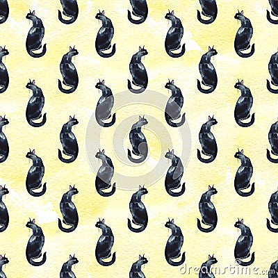 Seamless pattern with magic things. Witch`s background. Halloween mistical design. Stock Photo