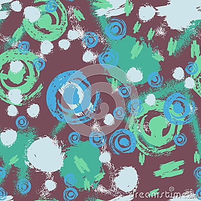 Seamless pattern manual drawing textile and grunge background. Vector Illustration