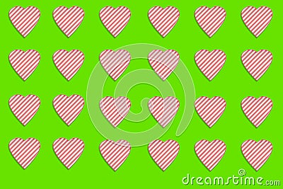 Seamless pattern: many abstract sweet hearts Stock Photo