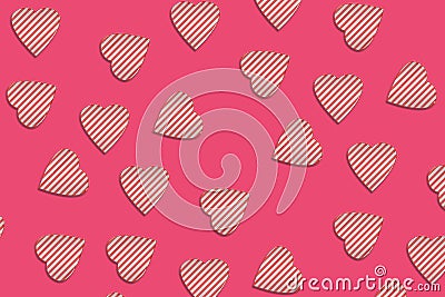 Seamless pattern: many abstract sweet hearts Stock Photo