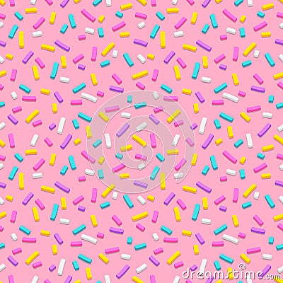 Seamless pattern with many decorative sprinkles Vector Illustration