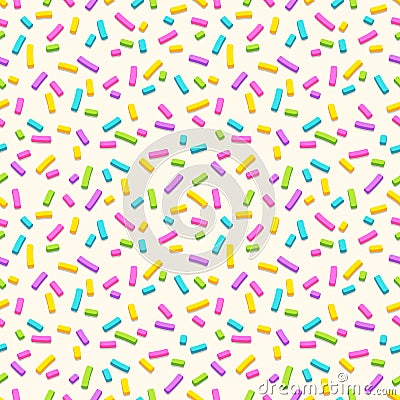 Seamless pattern with many decorative sprinkles Vector Illustration