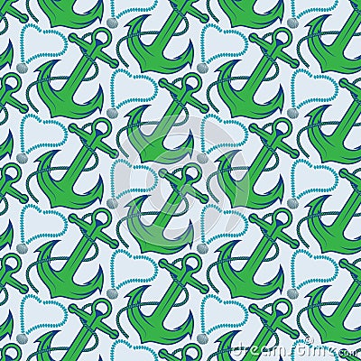 Seamless pattern for marine theme. Vector Illustration