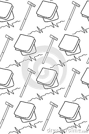 Seamless pattern with medical supplies. Cartoon Illustration