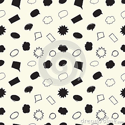 Seamless pattern with message bubbles. Vector Illustration