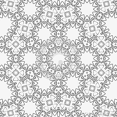 Seamless pattern with hearts Stock Photo