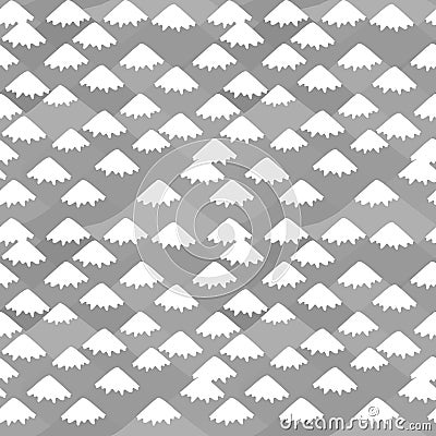 Seamless pattern Mount, Nature background with landscape. Gray mountain with snow-capped peaks. Vector illustration Vector Illustration