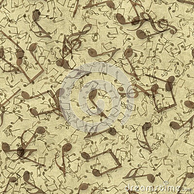 Seamless pattern music notes Stock Photo