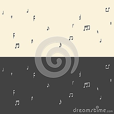 Seamless pattern of notes Vector Illustration