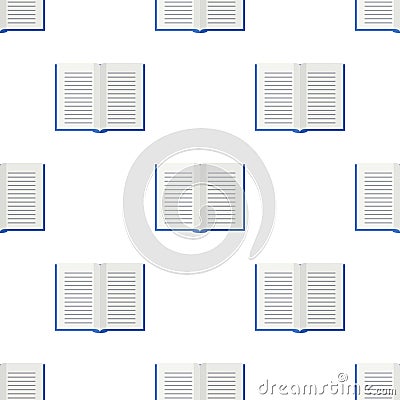 Open School Book Icon Seamless Pattern Vector Illustration